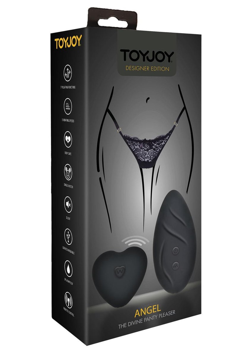 Set Angel Bikini-Vibrator-Telecomanda Wireless 12 Moduri Vibratii Silicon USB Negru