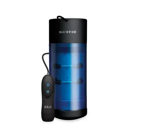 Masturbator Auto Stroking Realistic BLOWPRO cu Telecomanda, 3 Inele Penis Incluse