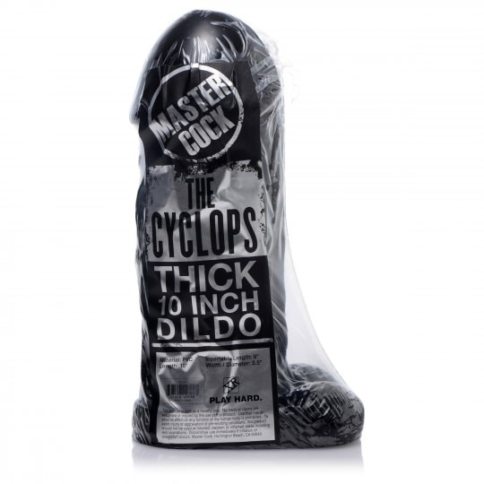 Dildo Master Cock The Cyclops, PVC, Negru, 25.4 cm