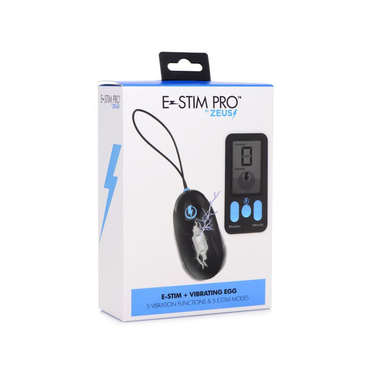 Ou Vibrator E-Stim Pro Remote Control 5 Functii Vibratii+Electrosocuri Silicone Negru