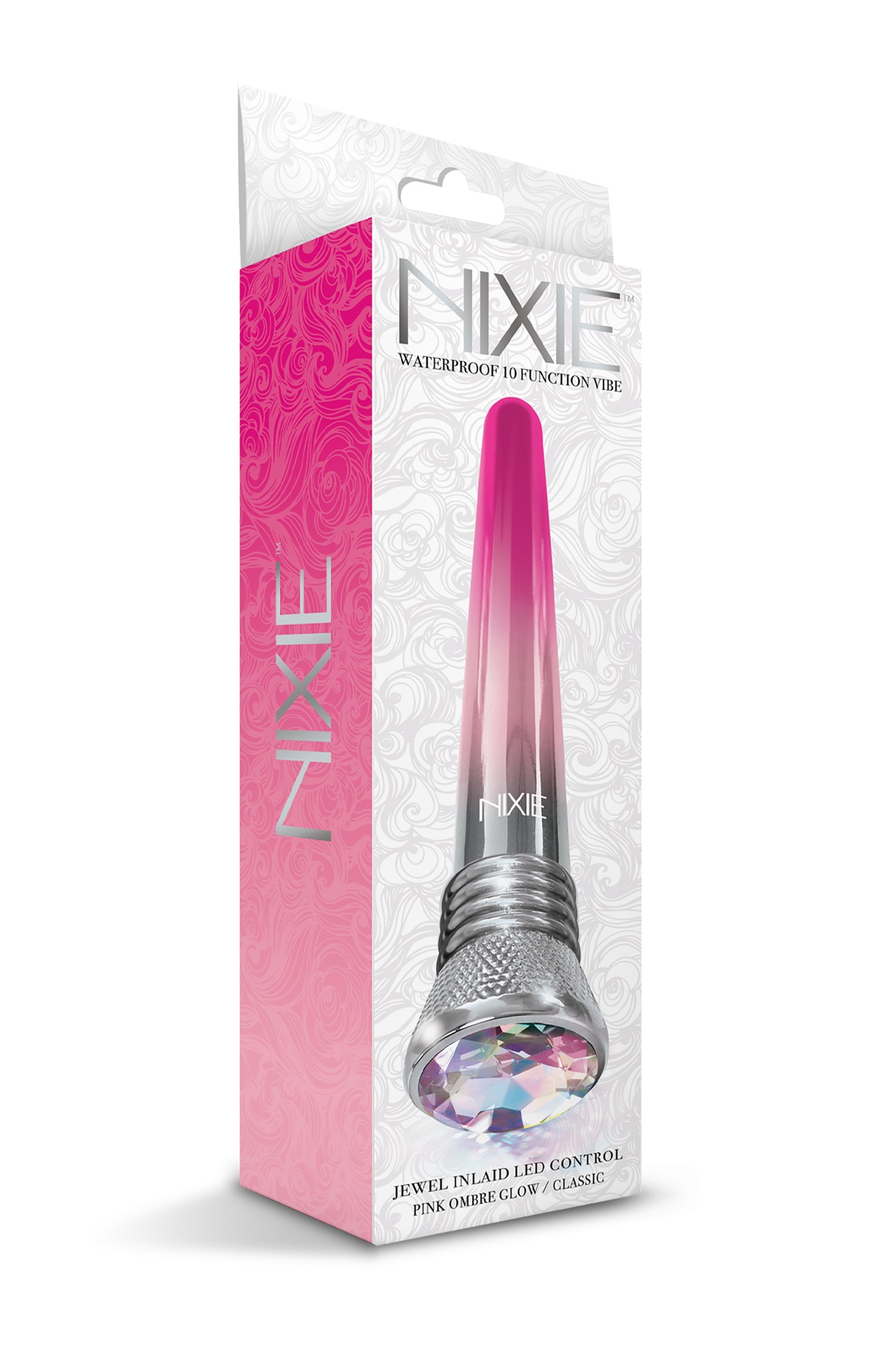 Vibrator Clasic Nixie Ombre Pink Glow 10 Moduri Vibratii 17.8 cm