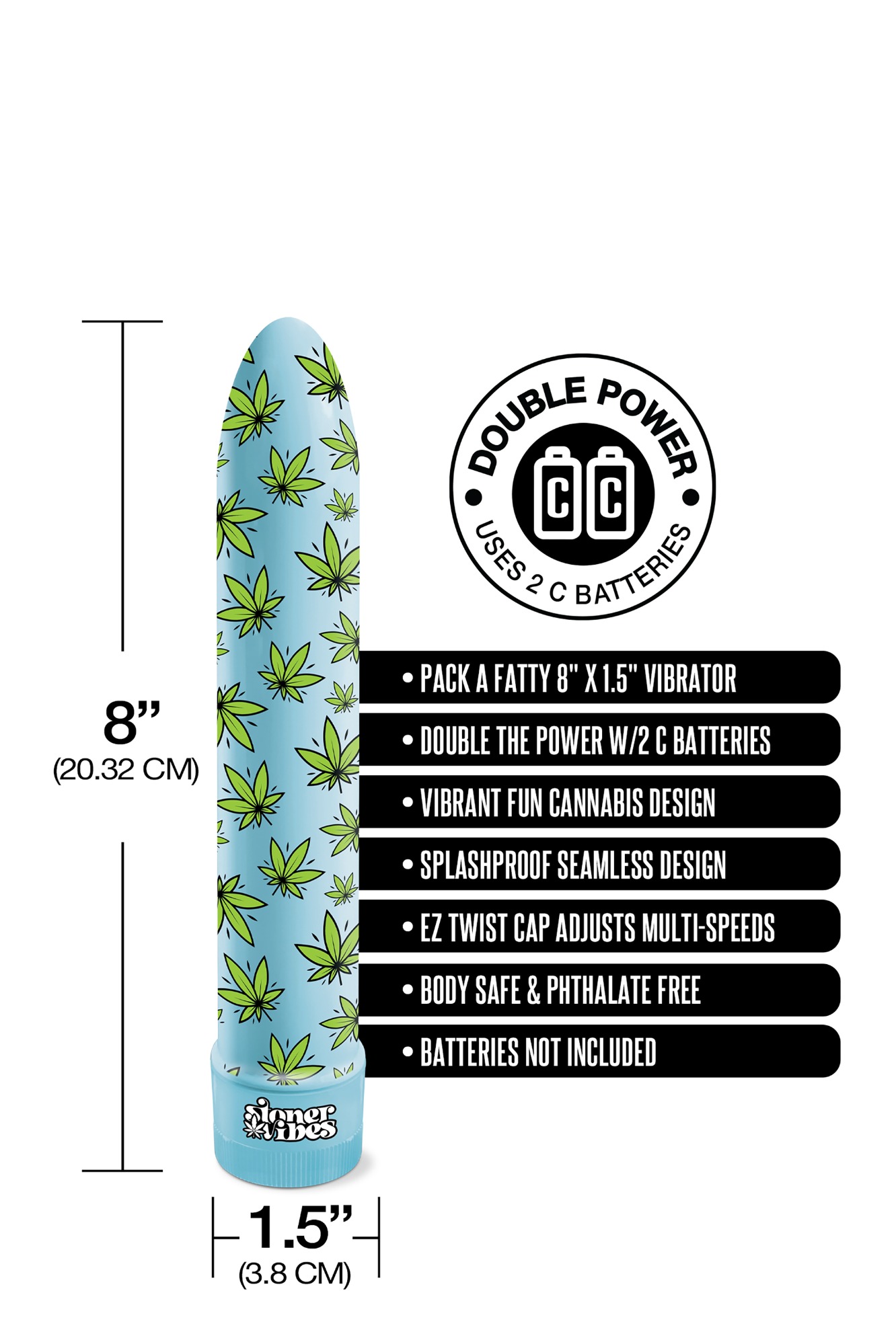 Vibrator Multispeed Pack a Fatty Blue Dream 20.3 cm