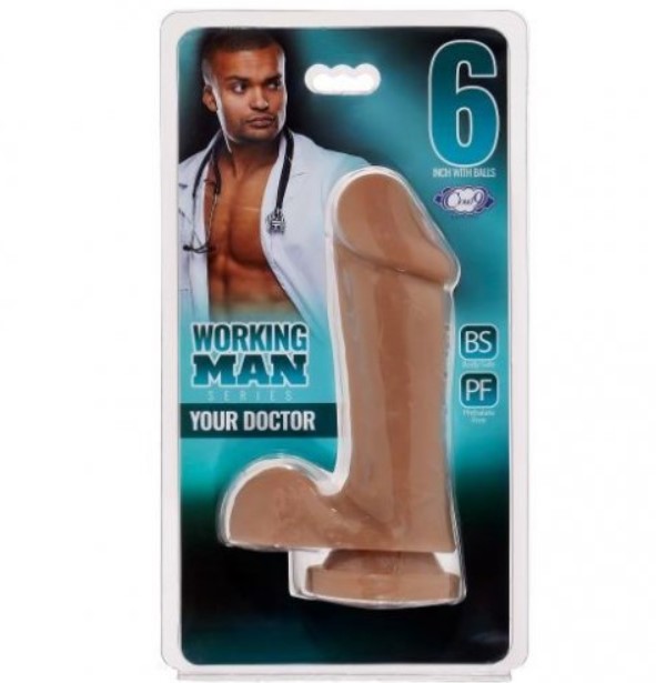 Dildo Realist Your Doctor, PVC, Maro, 19 cm
