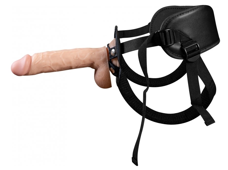 Strap-on Milanche cu Dildo Realist, PVC, Natural, 24 cm