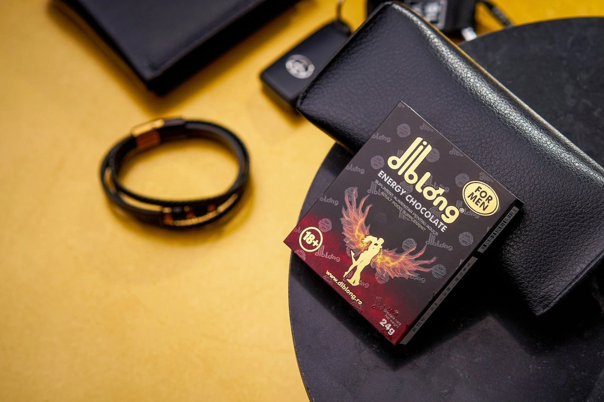 Supliment alimentar Diblong Energy Chocolate pentru barbati pe baza de ciocolata, cu plante care sustin sanatatea sexuala si functia erectila, 24g