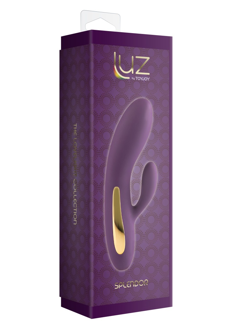 Vibrator Iepuras Splendor, 7 Moduri Vibratii, Silicon, USB, Mov, 17 cm
