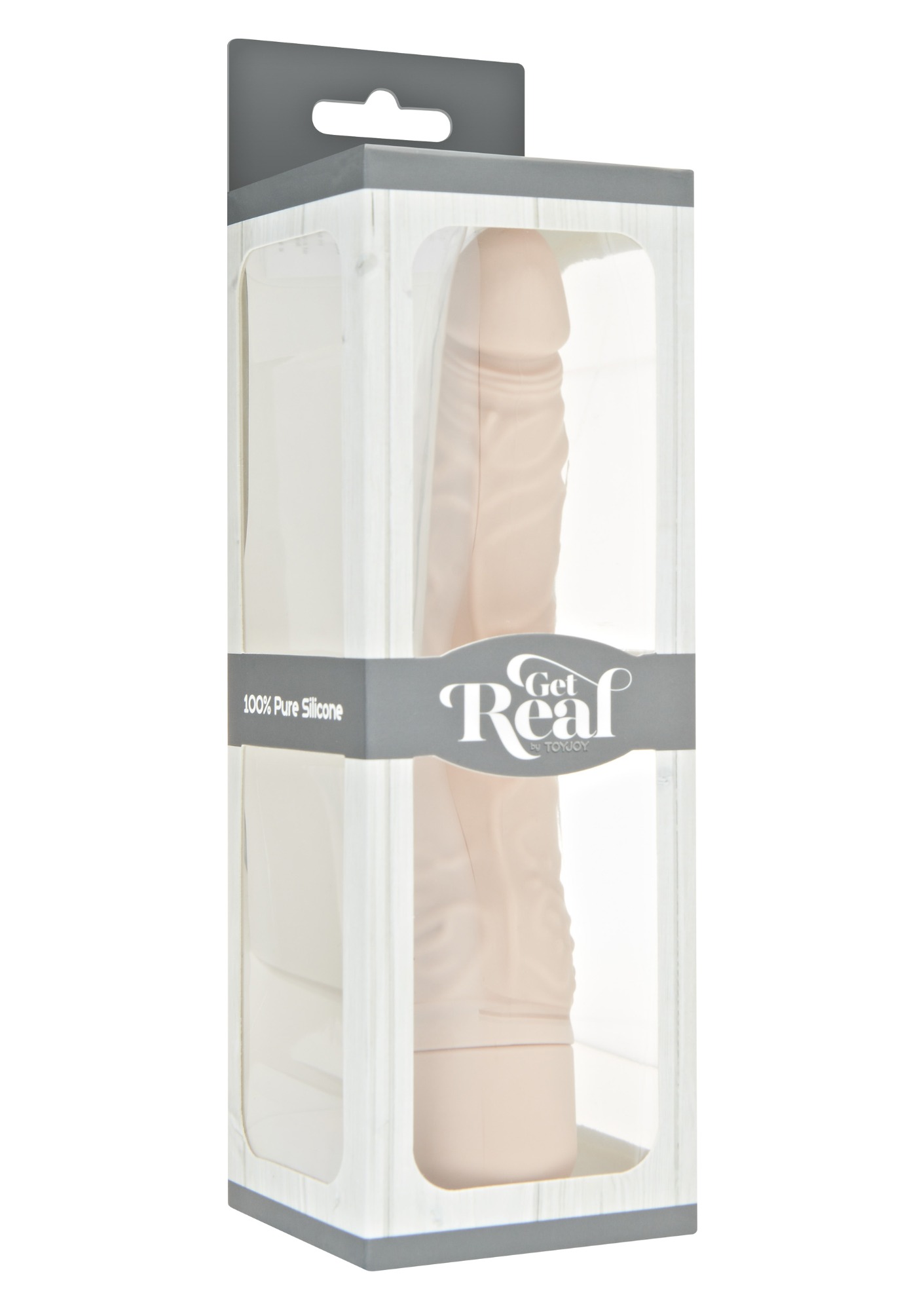 Vibrator Realist Classic, 7 Moduri Vibratii, Silicon, Natural, 20.7 cm