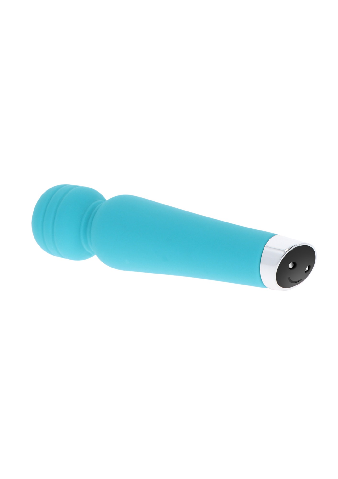 Vibrator Masaj Push My Limits, 7 Moduri Vibratii, Silicon, USB, Albastru, 14.5 cm
