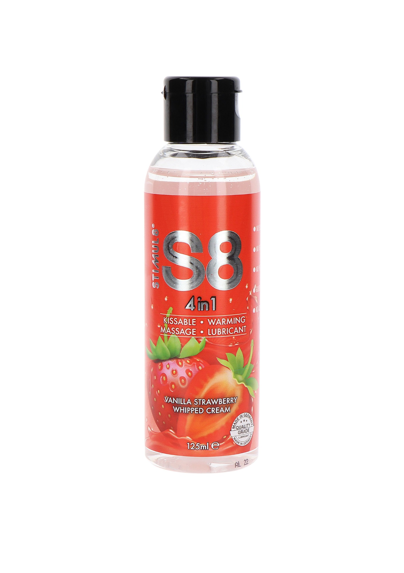 Lubrifiant pe Baza de Apa S8 Dessert Lube, Aroma Capsuni si Vanilie, 125ml