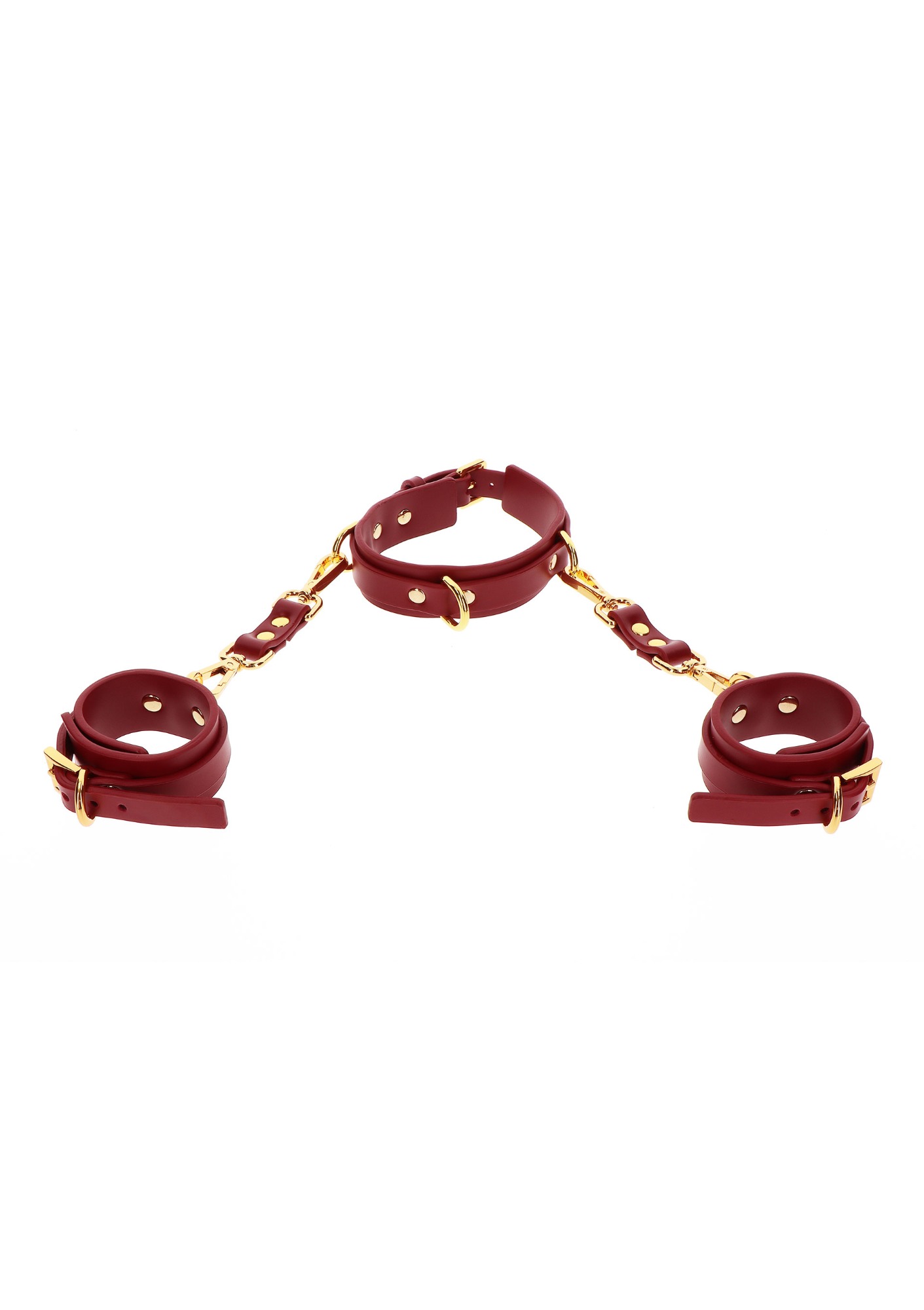 Zgarda D-Ring si Catuse Deluxe Taboom Rosu/Auriu