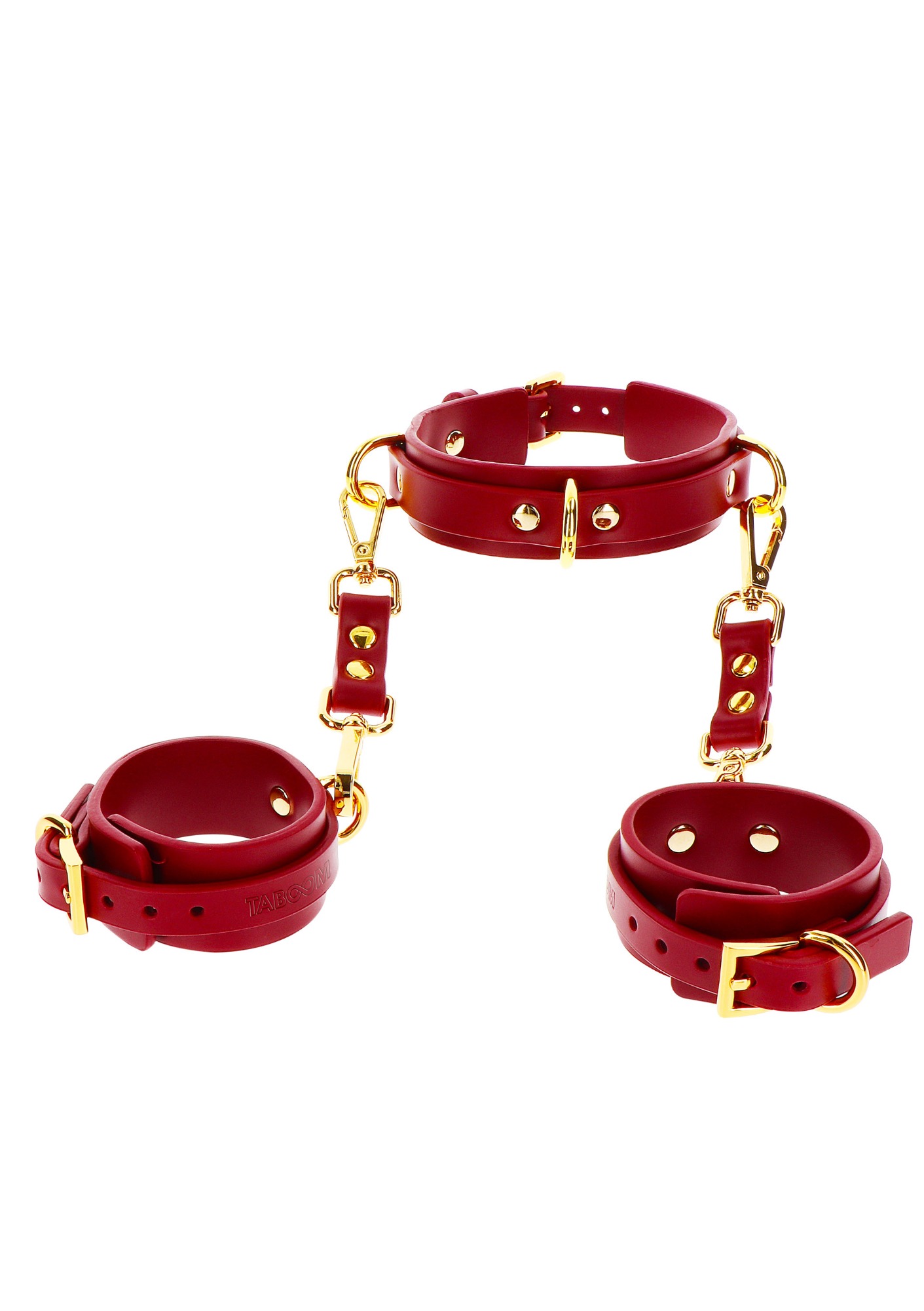 Zgarda D-Ring si Catuse Deluxe Taboom Rosu/Auriu