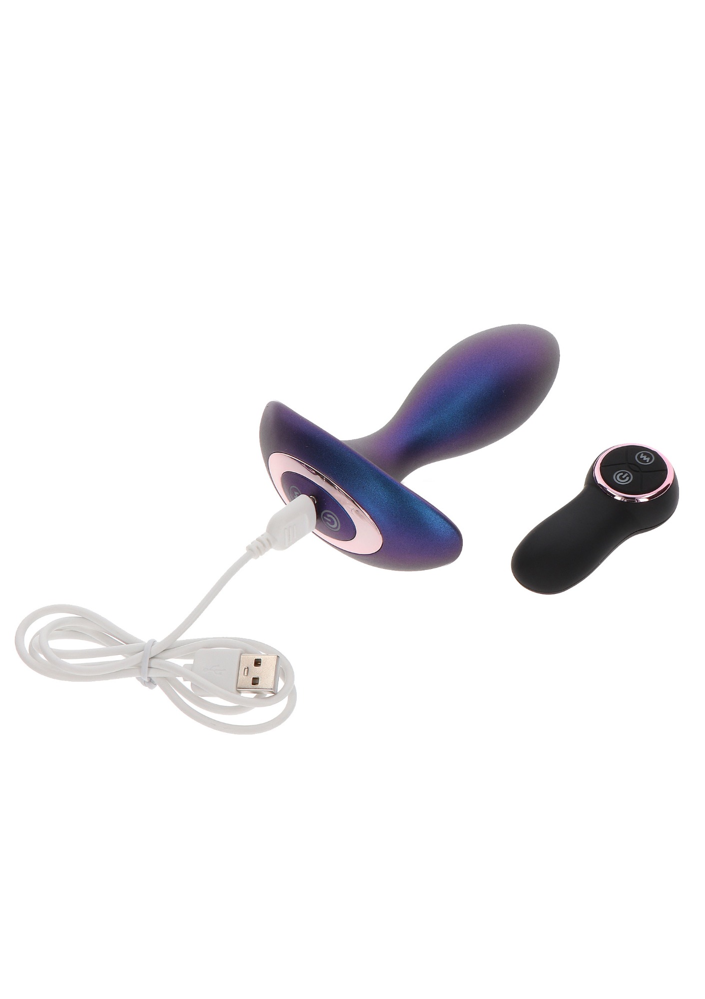 Dop Anal The Brave Buttocks Remote Control 10 Moduri Vibratii Silicon USB Albastru 13 cm