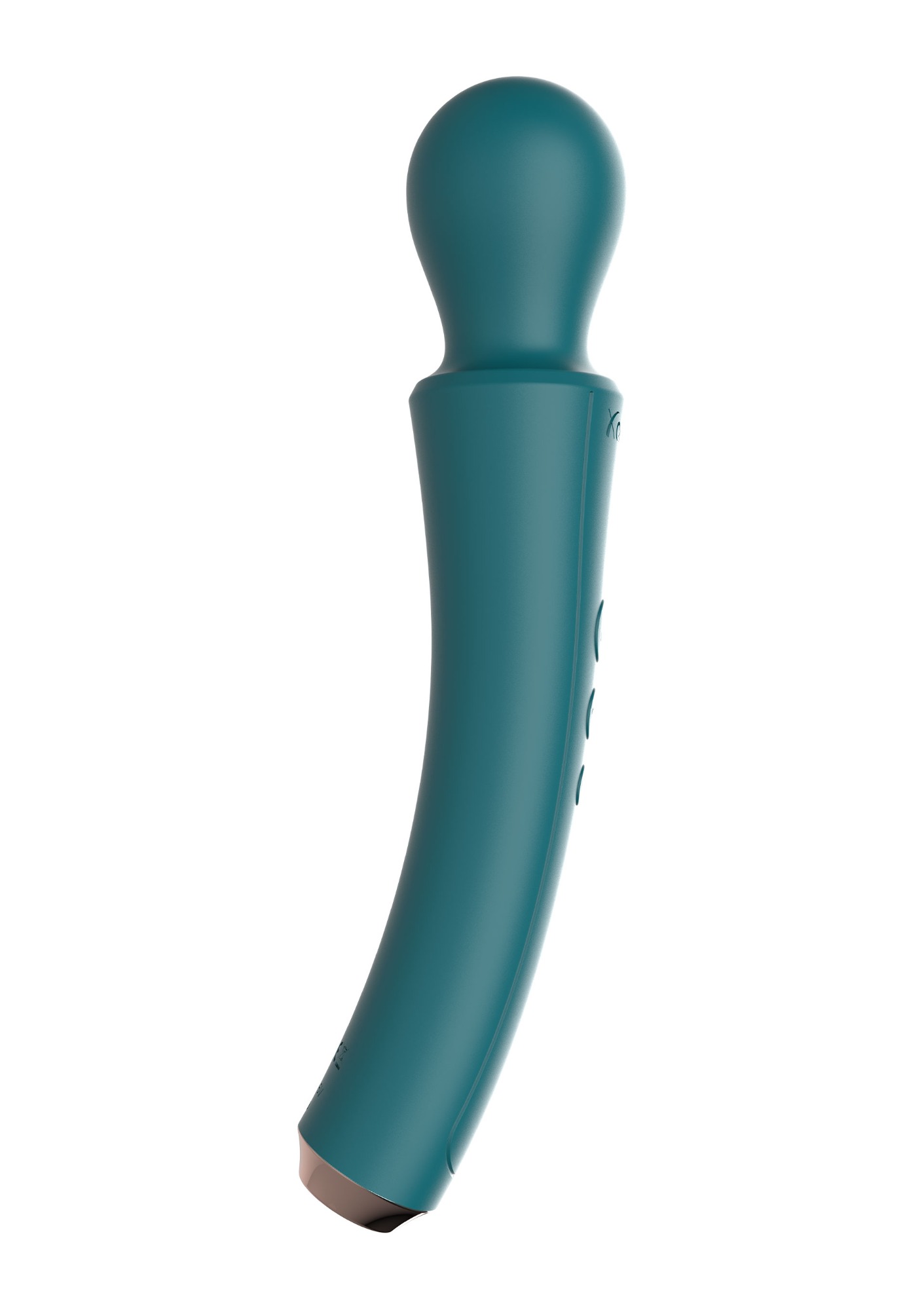 Vibrator The Curved Wand, 10 Moduri Vibratii, 3 Viteze, Silicon, USB, Verde, 27 cm