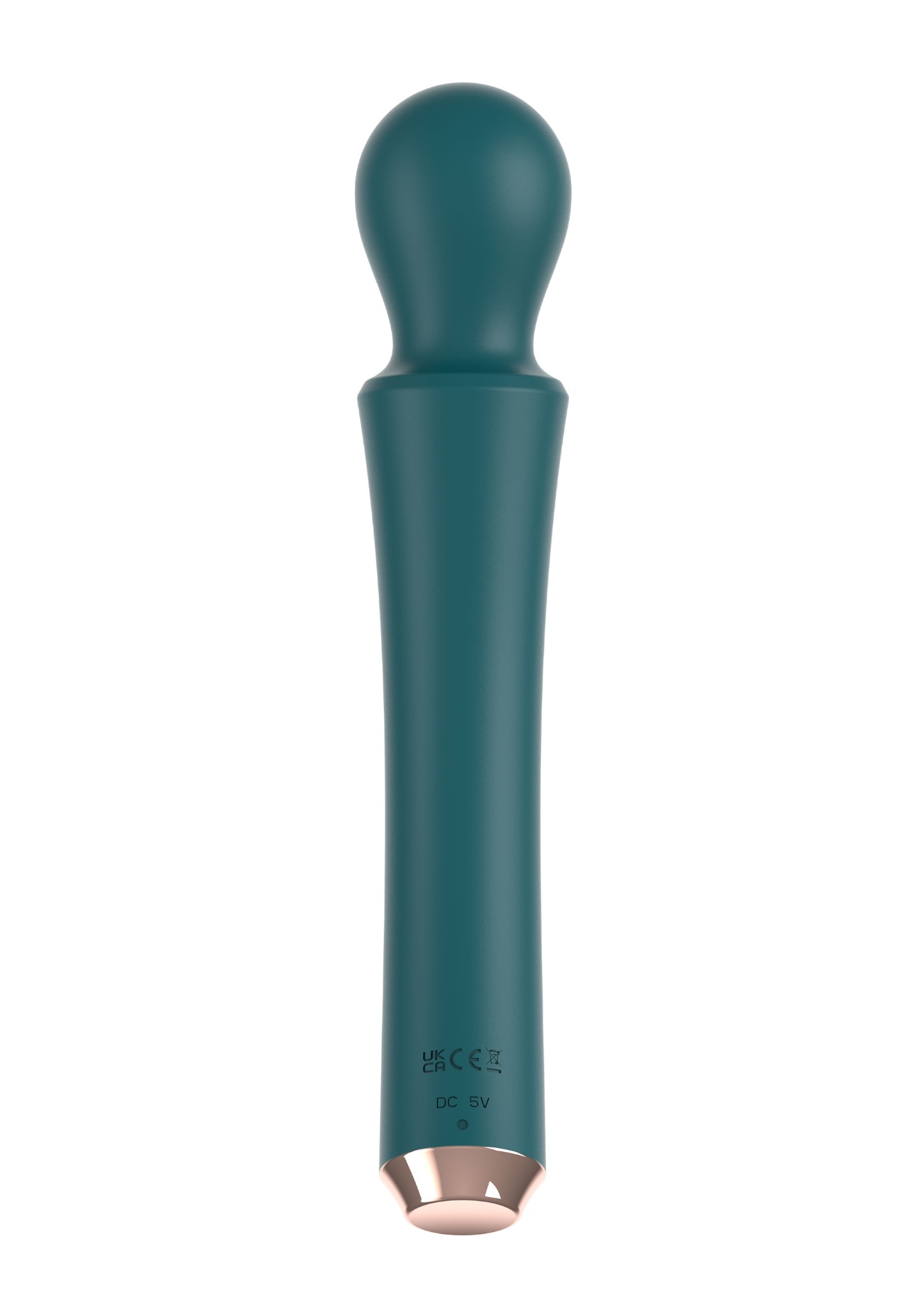 Vibrator The Curved Wand, 10 Moduri Vibratii, 3 Viteze, Silicon, USB, Verde, 27 cm