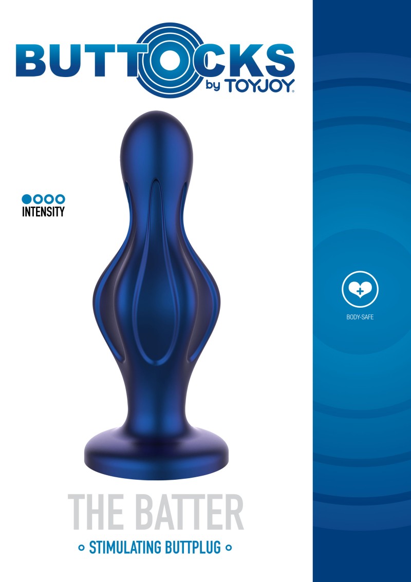 Dop Anal The Batter Buttocks, Silicon, Albastru, 12.5