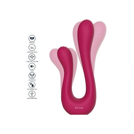 Vibrator Xocoon Sync Sensation, 10 Moduri Vibratii, Silicon, USB, Roz, 18.5 cm