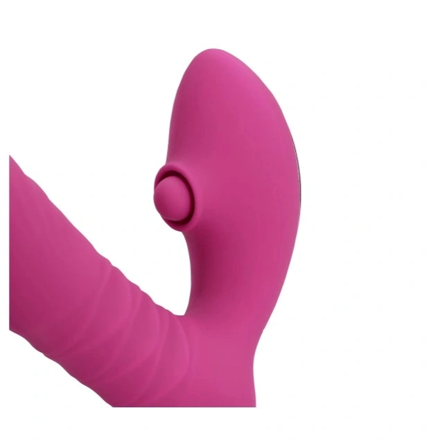 Vibrator Thrusting&Tapping, 10 Moduri Stimulatoare, Silicon, USB, Roz, 15.6 cm
