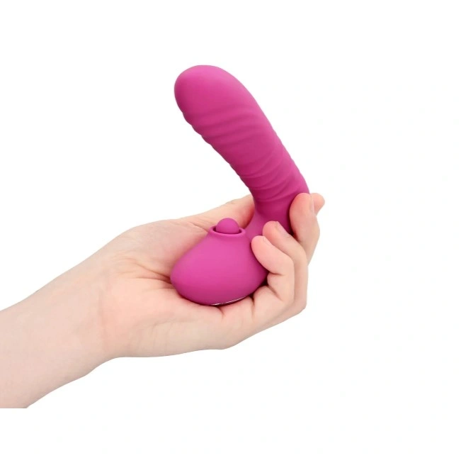 Vibrator Thrusting&Tapping, 10 Moduri Stimulatoare, Silicon, USB, Roz, 15.6 cm