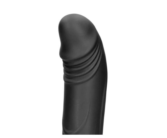 Vibrator Realist Hand Held, 10 Moduri Vibratii, Silicon Lichid, Negru, USB