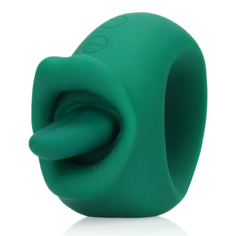 Stimulator Clitoris Licking&Vibrating, 20 Moduri Stimulatoare, Silicon, USB, Verde, 8.5 cm