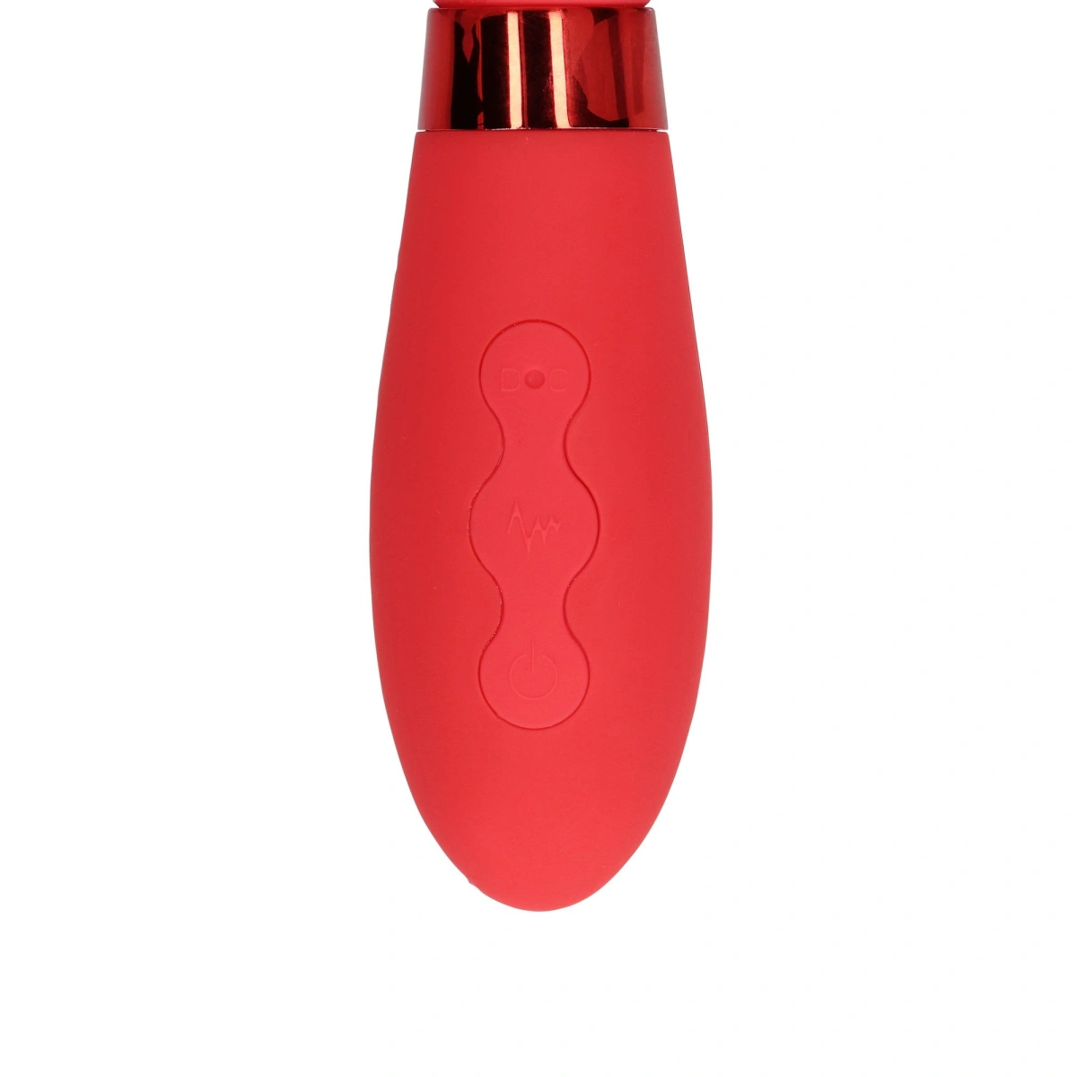 Vibrator Silicone Smooth Vibrator, 10 Moduri Vibratii, Silicon, USB, Rosu, 20.5 cm