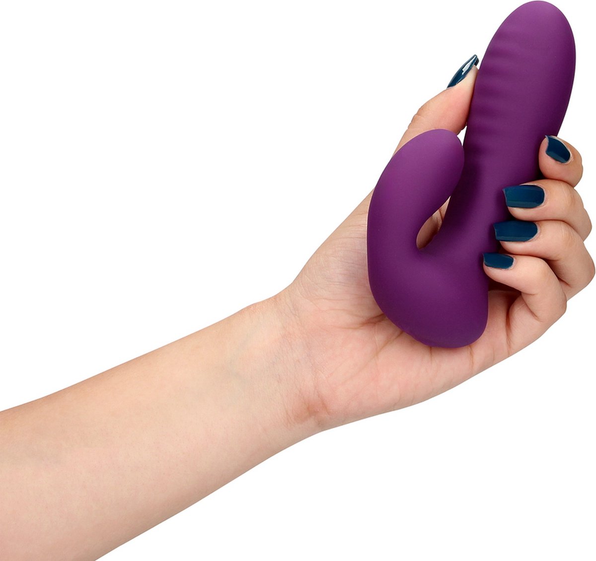 Vibrator Punctul G Ultra Soft Loveline, 10 Moduri Vibratii, Silicon, USB, Violet, 13.3 cm