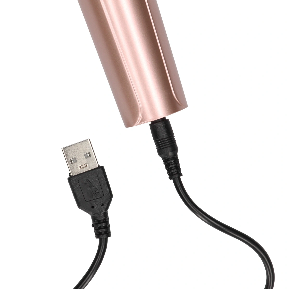 Vibrator Masaj Loveline, 6 Moduri Vibratii, Silicon, USB, Roz Deschis, 25.5 cm