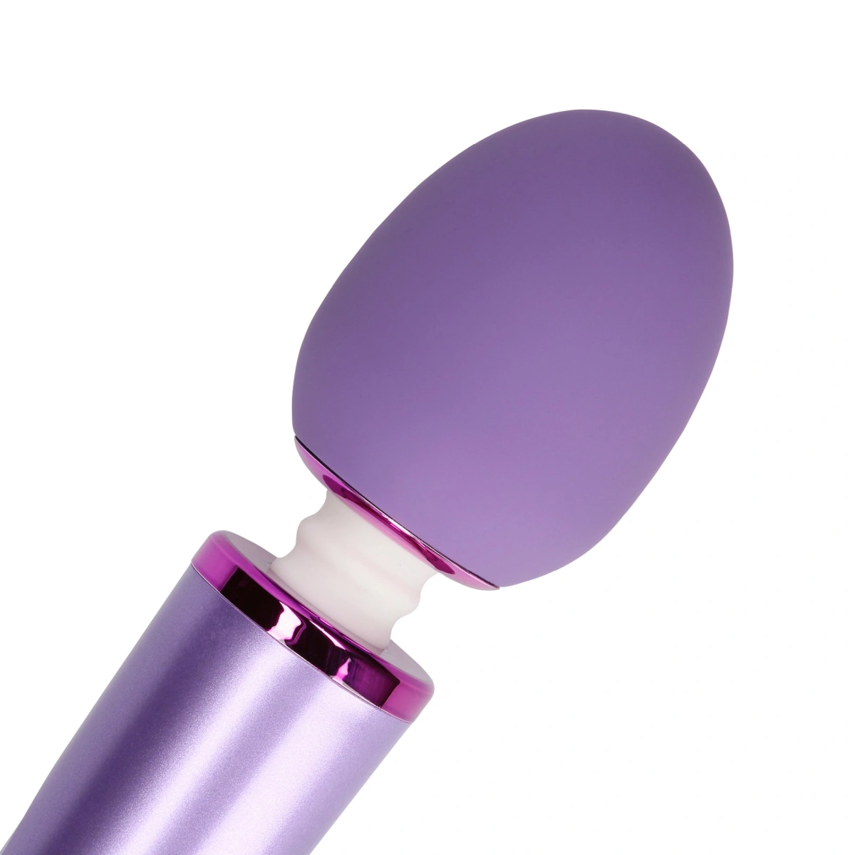 Vibrator Masaj Loveline, 6 Moduri Vibratii, Silicon, USB, Mov Deschis, 25.8 cm