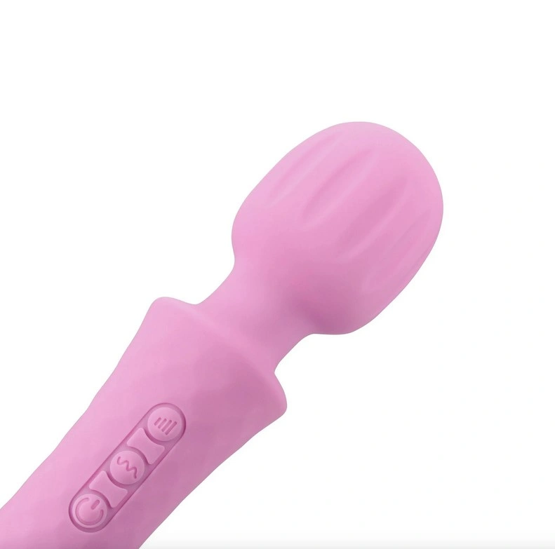 Vibrator Masaj Small Wand Vibrator, 20 Moduri Vibratii, 8 Intensitati, Silicon, USB, Roz, 20.7 cm