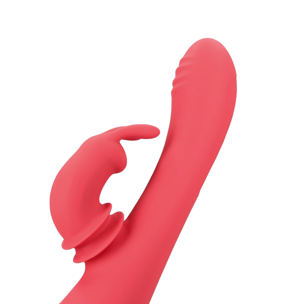 Vibrator Iepuras Swinging Rabbit, 20 Moduri Vibratii, Silicon, USB, Rosu, 22.5 cm