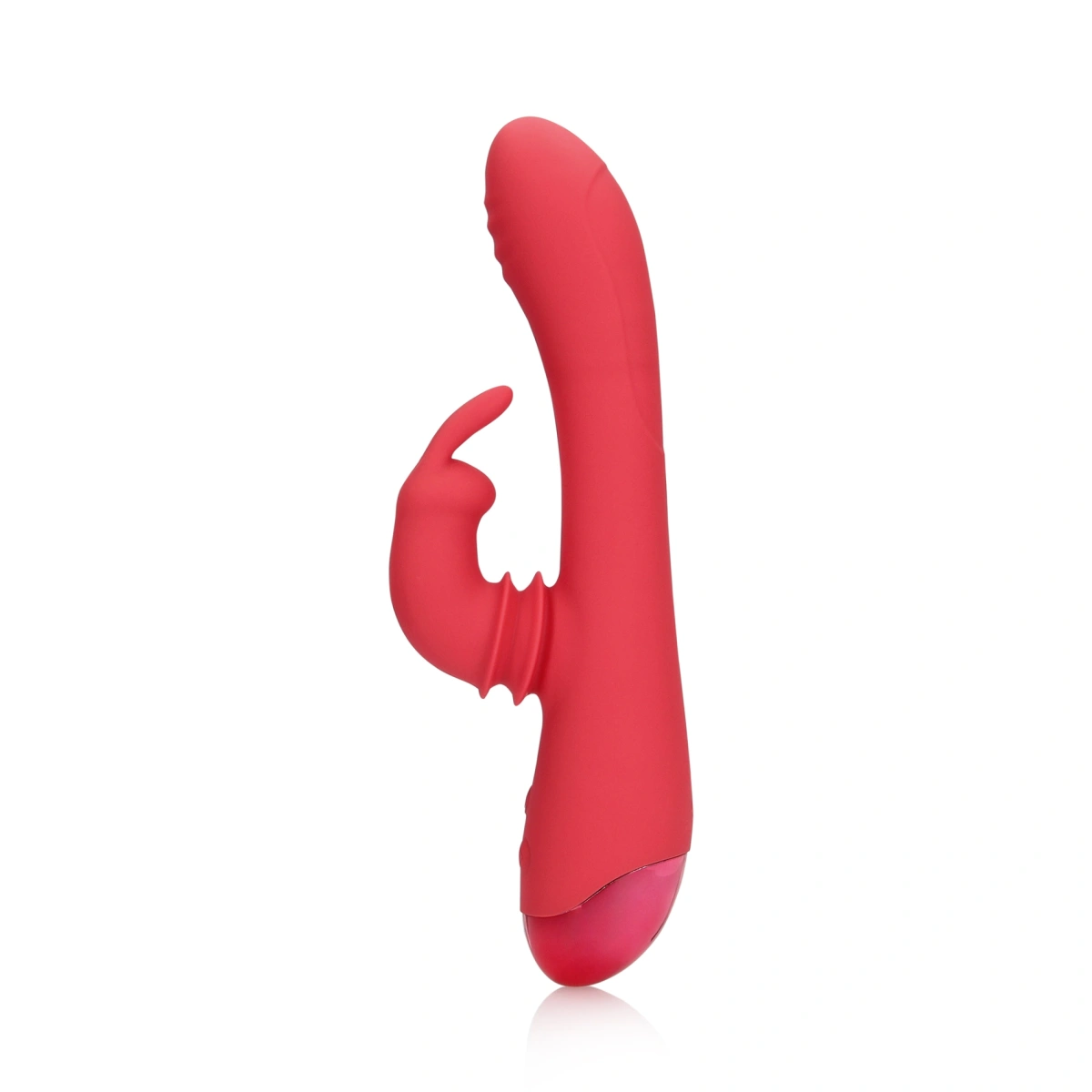Vibrator Iepuras Swinging Rabbit, 20 Moduri Vibratii, Silicon, USB, Rosu, 22.5 cm