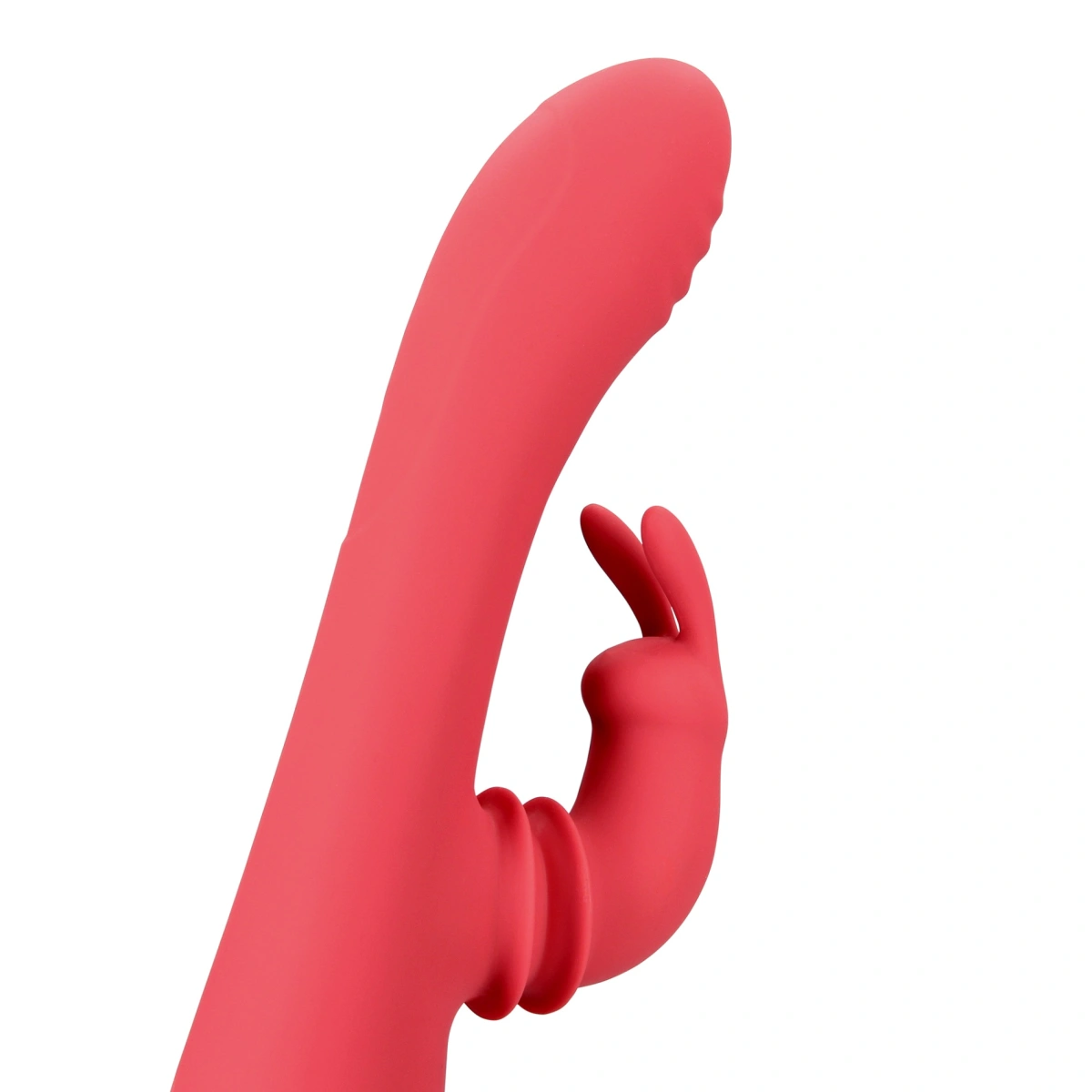 Vibrator Iepuras Swinging Rabbit, 20 Moduri Vibratii, Silicon, USB, Rosu, 22.5 cm
