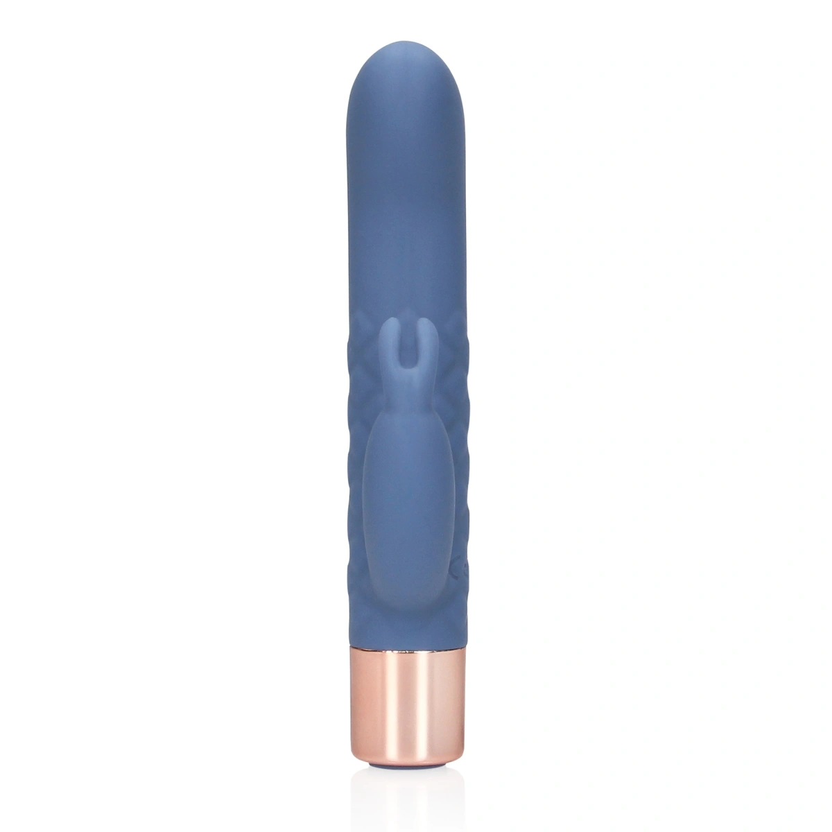 Vibrator Iepuras Mini Rabbit, 10 Moduri Vibratii, Silicon, USB, Albastru, 14.3 cm