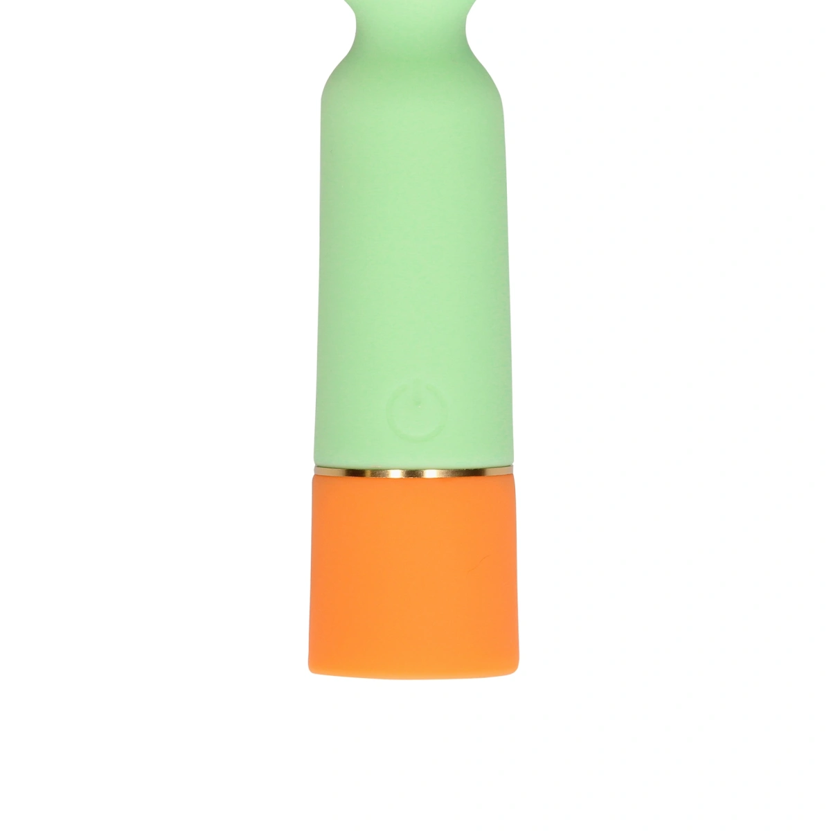 Vibrator Masaj Ribbed Mini Vibrator, 10 Moduri Vibratii, Silicon, USB, Verde, 12.2 cm