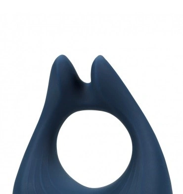 Inel Penis Pointed Vibrating Cock Ring, 10 Moduri Vibratii, Silicon, USB, Albastru