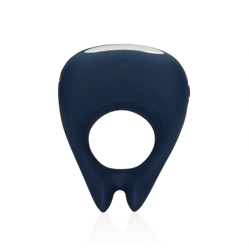 Inel Penis Pointed Vibrating Cock Ring, 10 Moduri Vibratii, Silicon, USB, Albastru