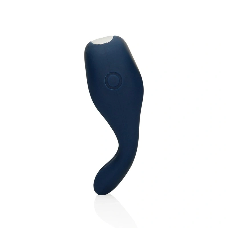 Inel Penis Pointed Vibrating Cock Ring, 10 Moduri Vibratii, Silicon, USB, Albastru