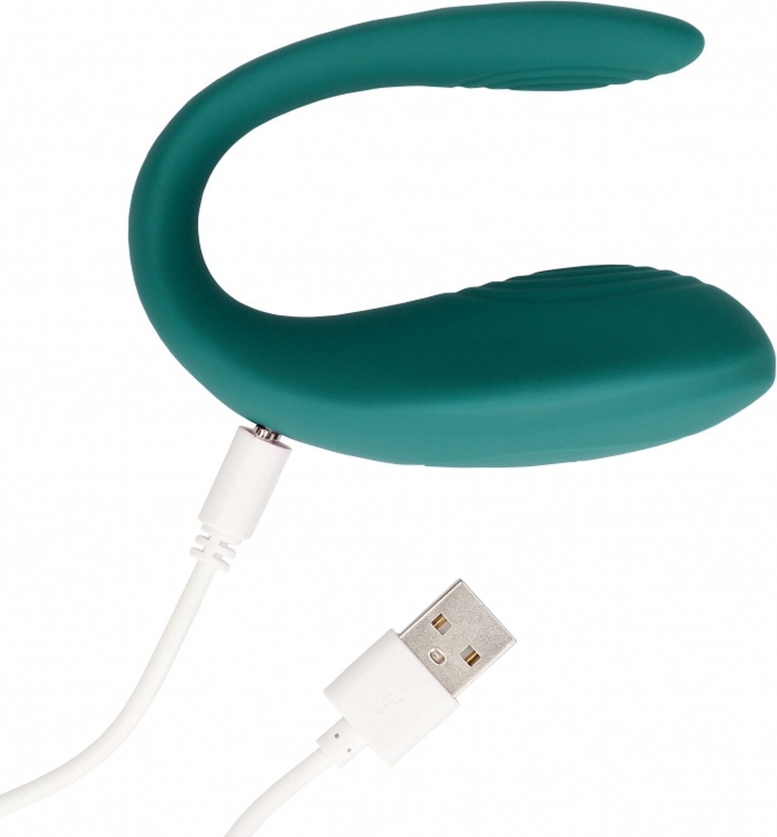 Vibrator Cuplu Loveline, 10 Moduri Vibratii, Remote Control, Silicon, USB, Verde