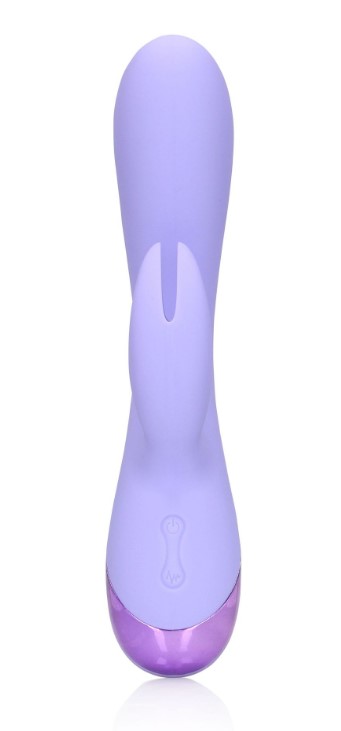 Vibrator Smooth Silicone Rabbit Vibrator, 10 Moduri Vibratii, USB, 20 cm, Mov