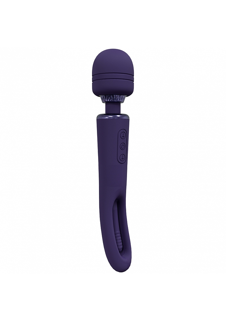 Vibrator Double Wand Kiku G-Spot Flapping, 10 Moduri Vibratii, Silicon, USB, Mov, 25.2 cm