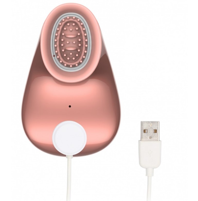 Stimulator Twitch Hands Free, Suction&Vibration, USB, Rose
