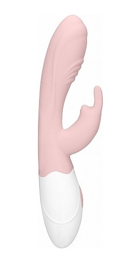 Vibrator Juicy Rabbit Vibrator, 10 Moduri Vibratii, USB, 20 cm, Roz