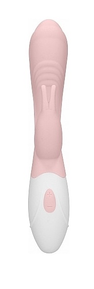 Vibrator Juicy Rabbit Vibrator, 10 Moduri Vibratii, USB, 20 cm, Roz