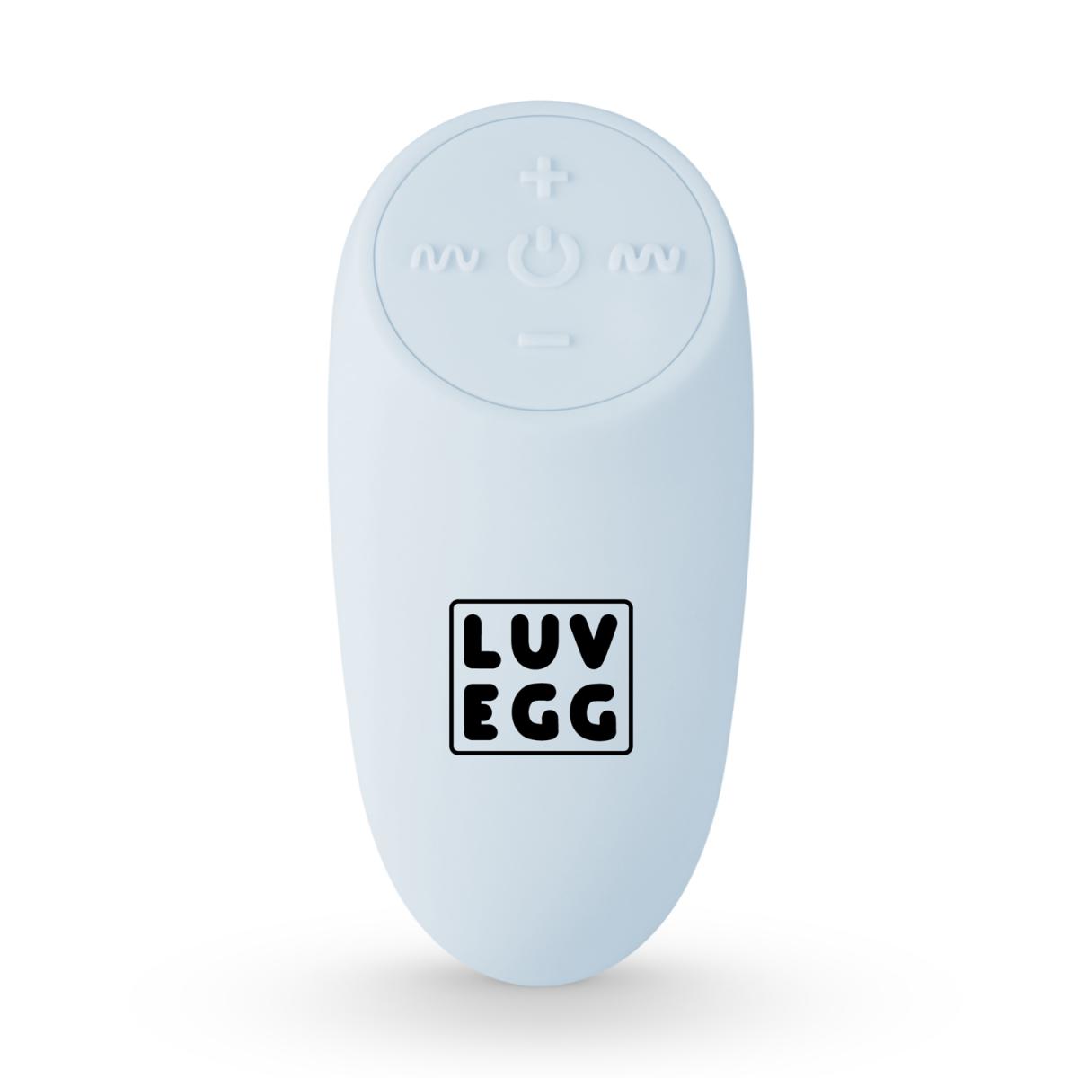 Ou Vibrator LUV EGG, Remote Control, 10 Moduri Vibratii, 4 Intensitati, Silicon, USB, Albastru