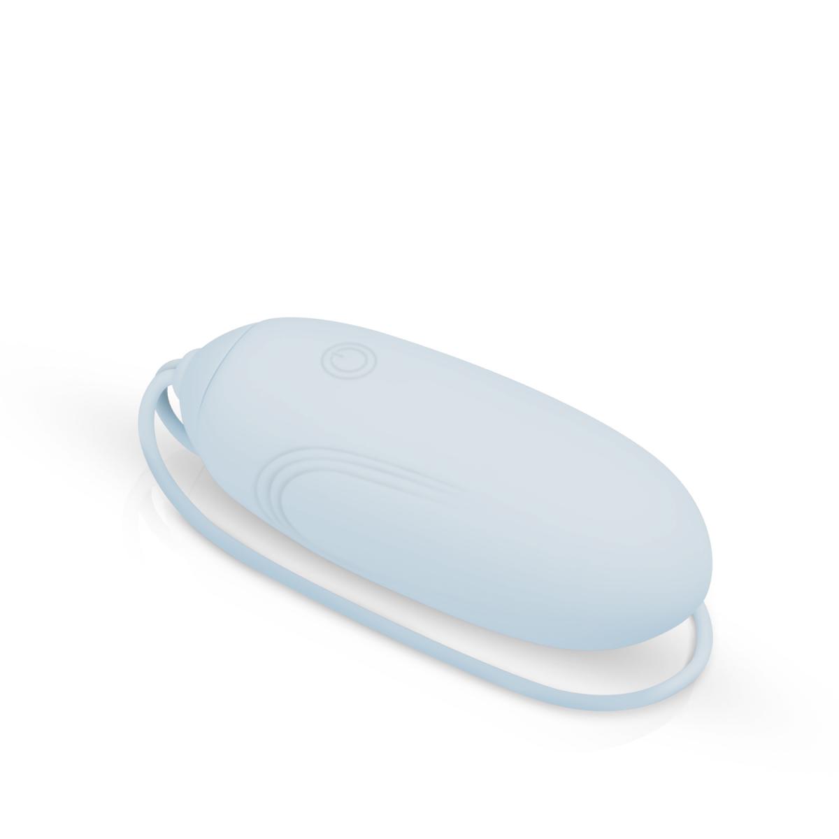 Ou Vibrator LUV EGG, Remote Control, 10 Moduri Vibratii, 4 Intensitati, Silicon, USB, Albastru