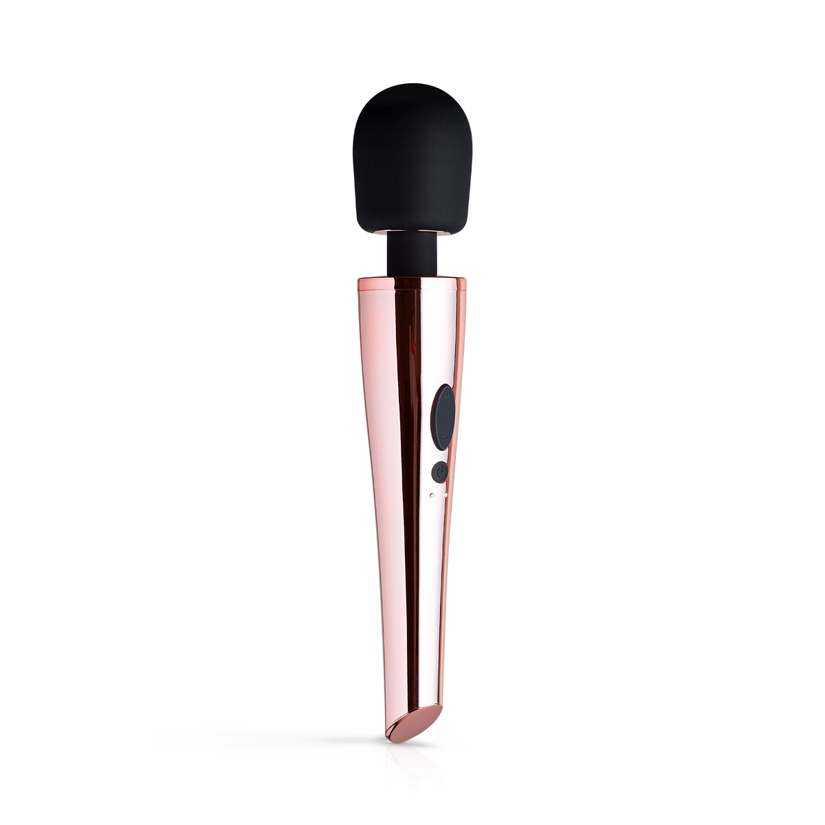 Vibrator Masaj Rosy Gold, 10 Moduri Vibratii, USB, 30 cm