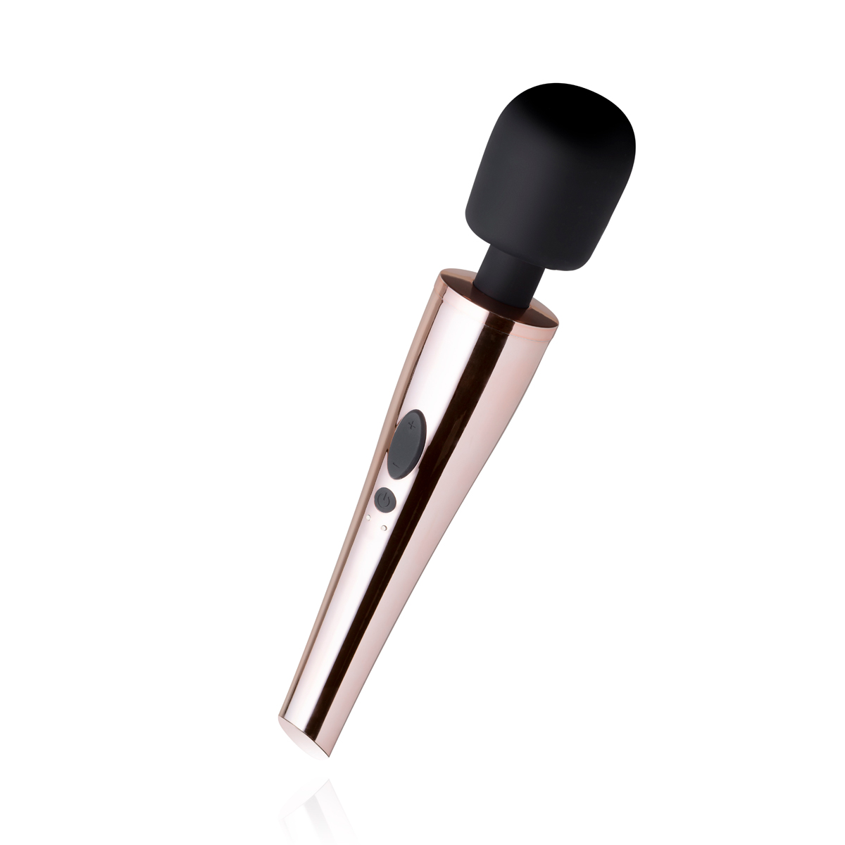 Vibrator Masaj Rosy Gold, 10 Moduri Vibratii, USB, 30 cm