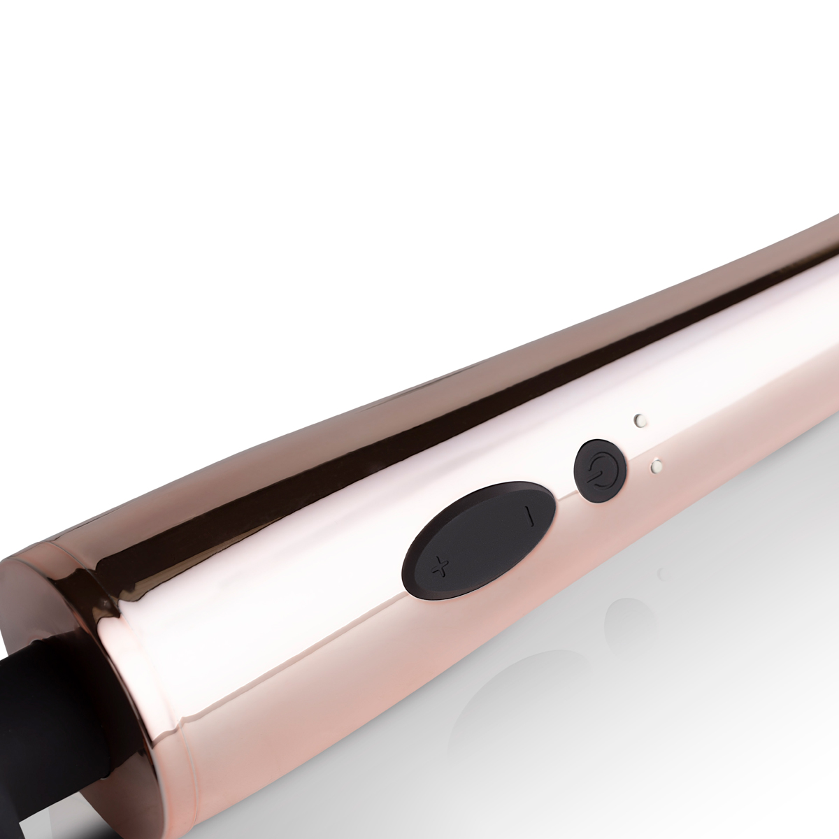Vibrator Masaj Rosy Gold, 10 Moduri Vibratii, USB, 30 cm