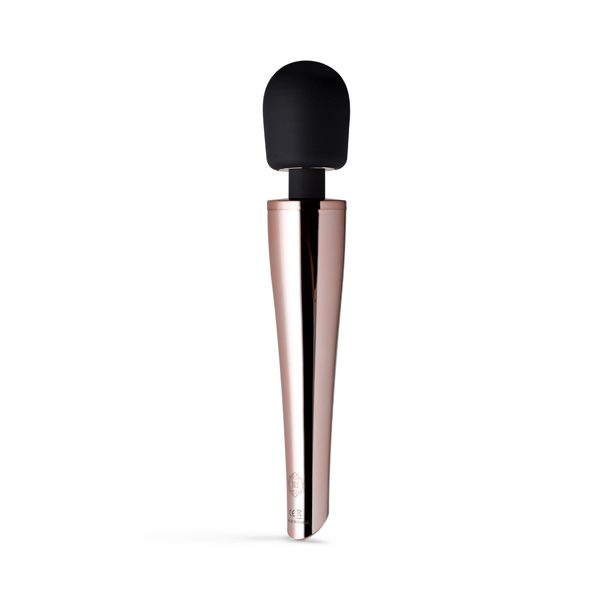 Vibrator Masaj Rosy Gold, 10 Moduri Vibratii, USB, 30 cm