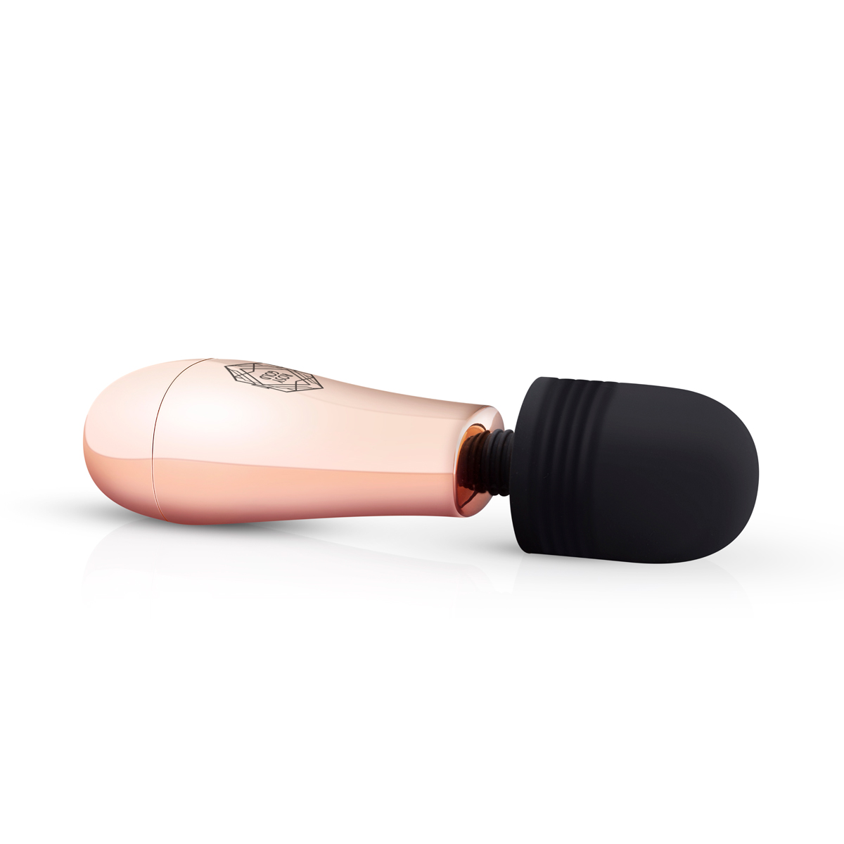 Mini Vibrator Masaj Rosy Gold, 10 Moduri Vibratii, USB, 12.5 cm